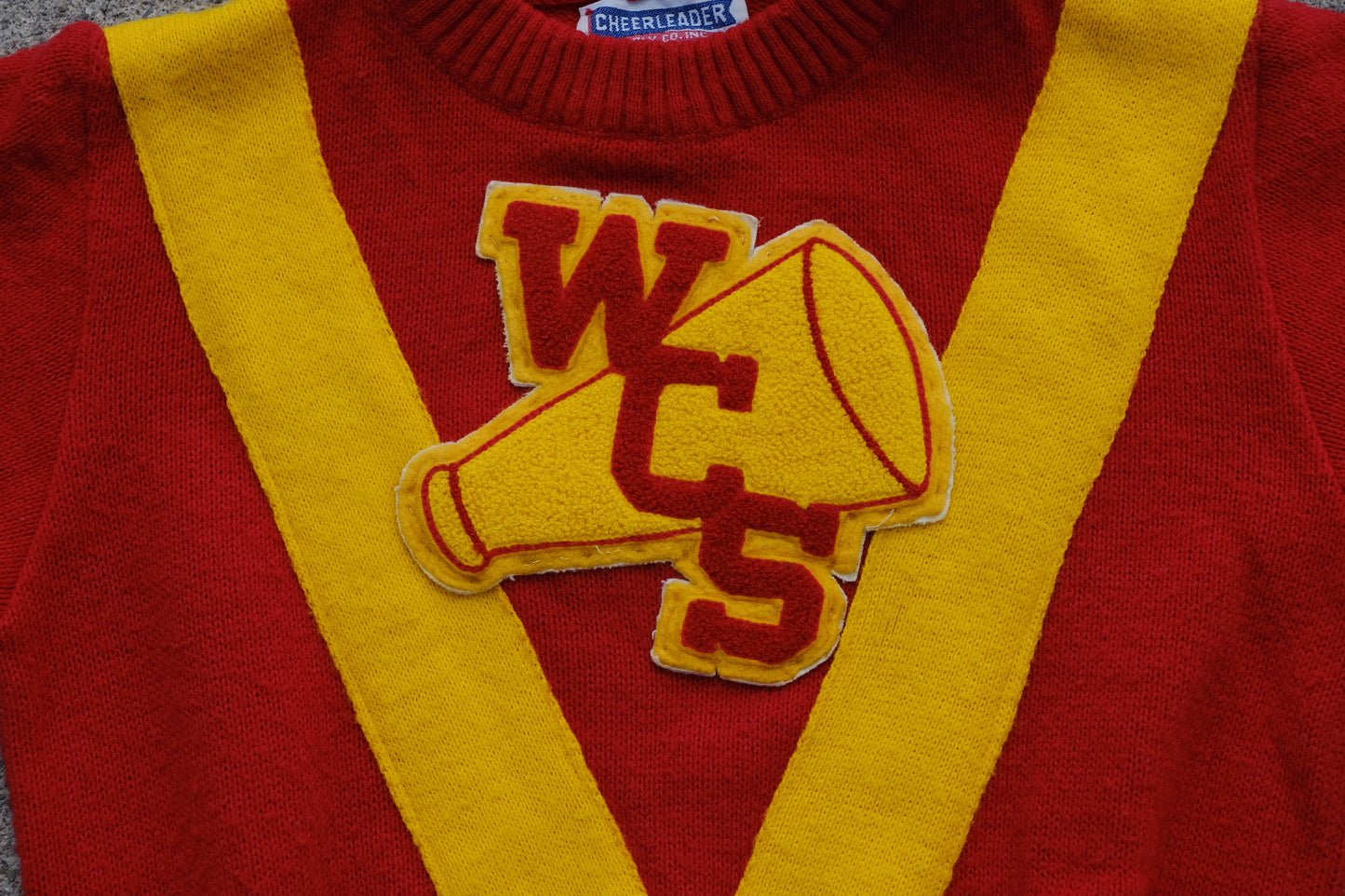 Vintage Cheerleader Uniform Sweater | "WCS"