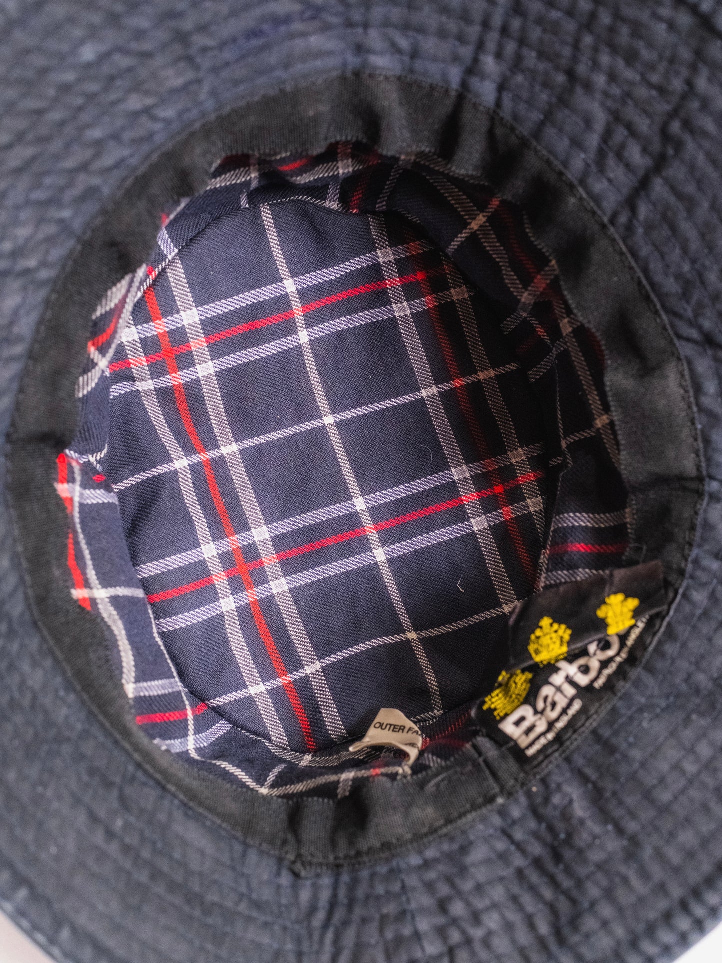 Vintage Barbour Black Waxed Cotton Bucket Hat