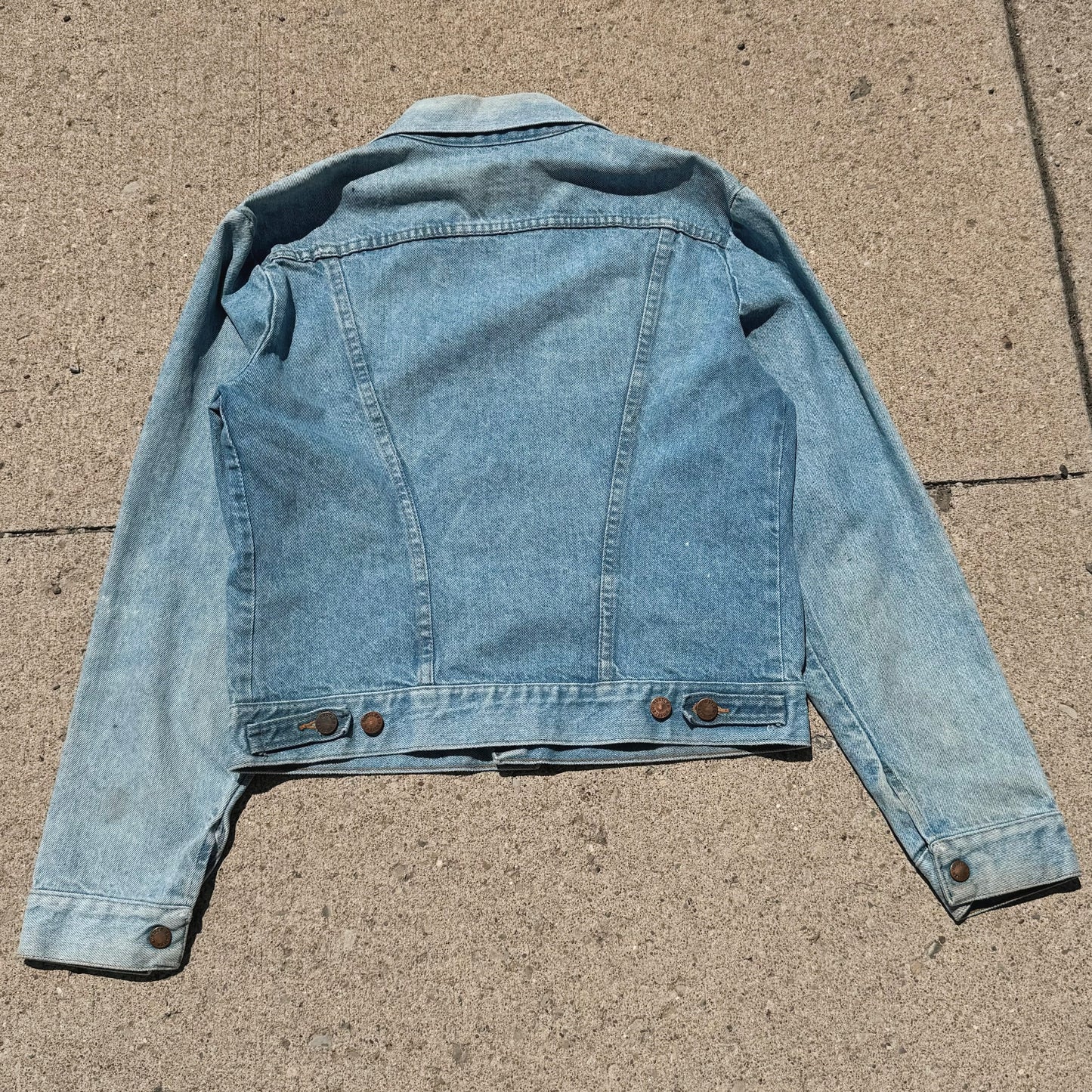 Vintage 1980s Rustler Steve Patch Denim Trucker Jacket | Medium