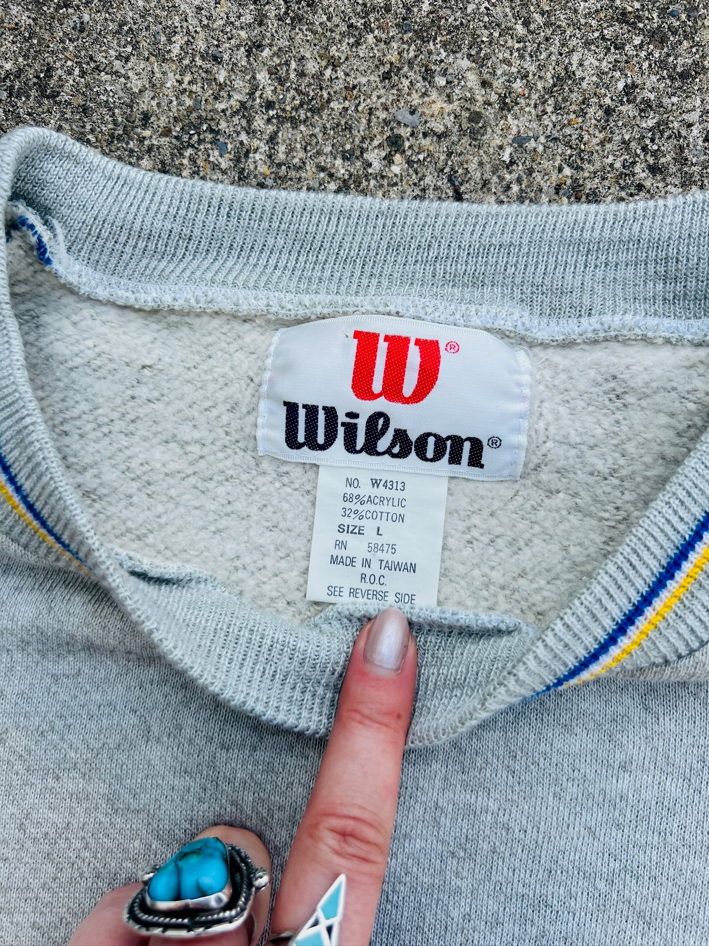 Vintage 1990s Wilson Grey Crewneck Sweatshirt