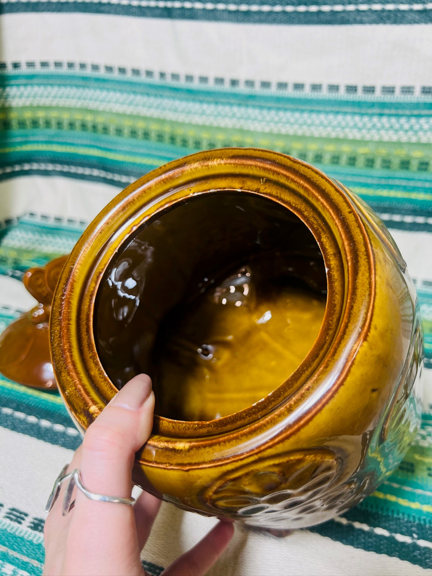 Vintage 1970s McCoy Ceramic Turtle Cookie Jar