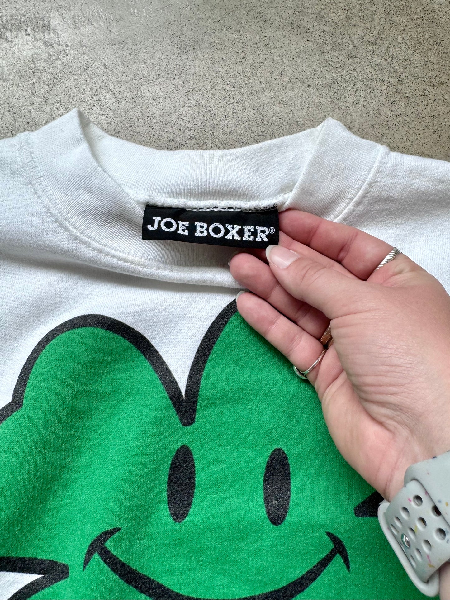 Vintage 1990s Joe Boxer “Happy Go Lucky!” Graphic Crewneck Sweatshirt | XL