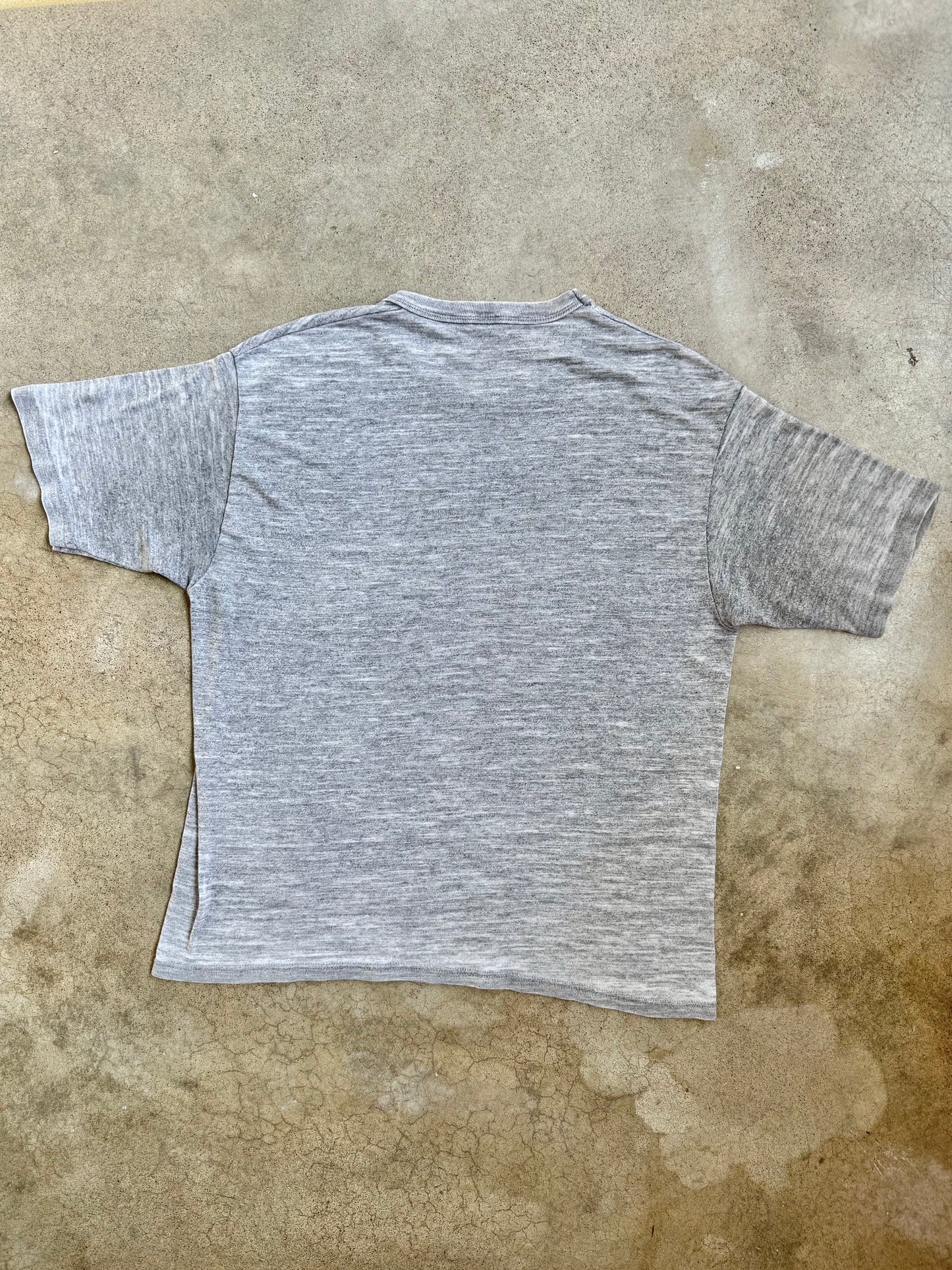 Vintage 1980s Heather Grey Capital University Tee | Large