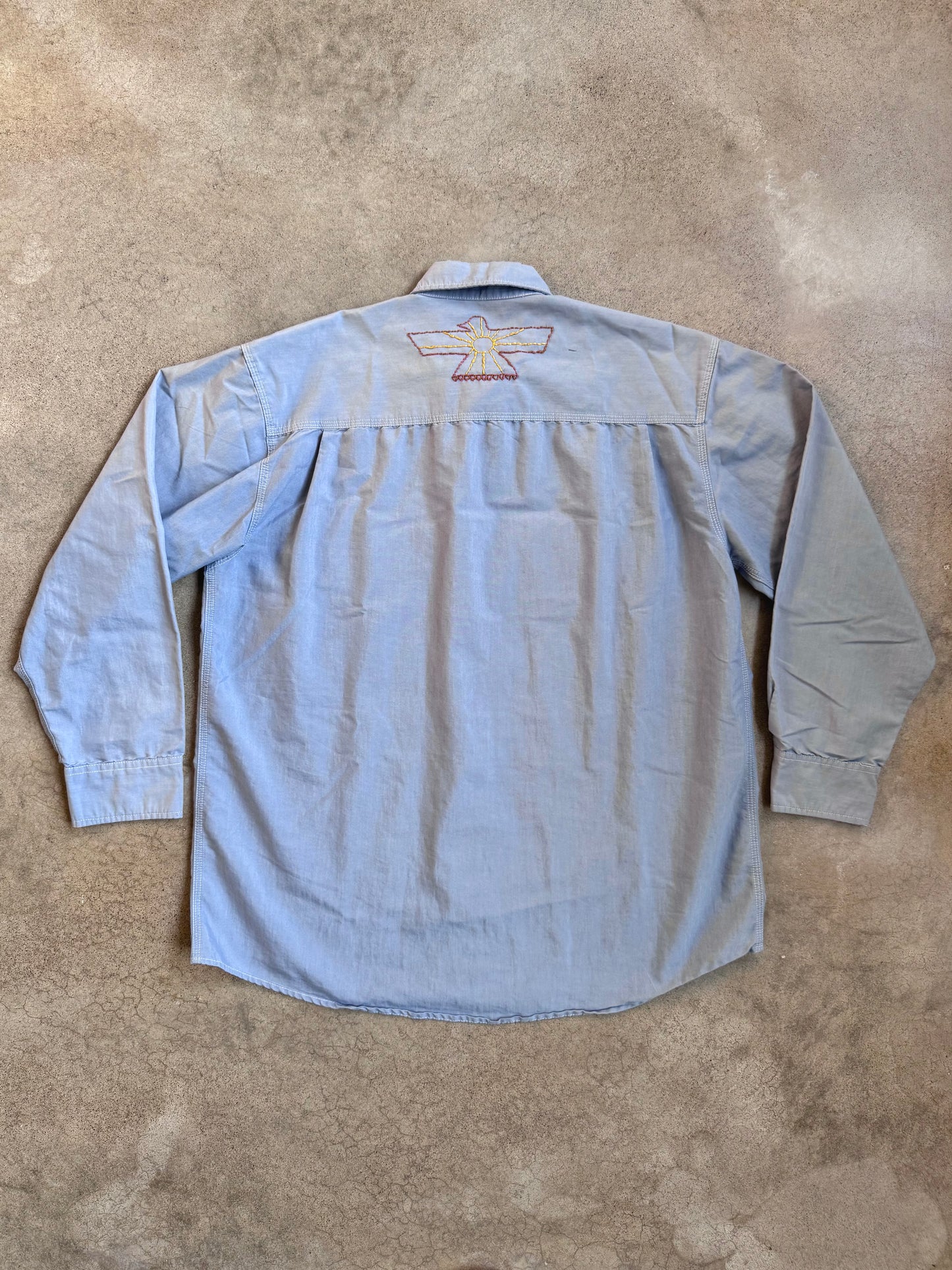 Vintage 1970s Big Smith Western-Style Hand-Embroidered “Danny” Work Shirt | XL