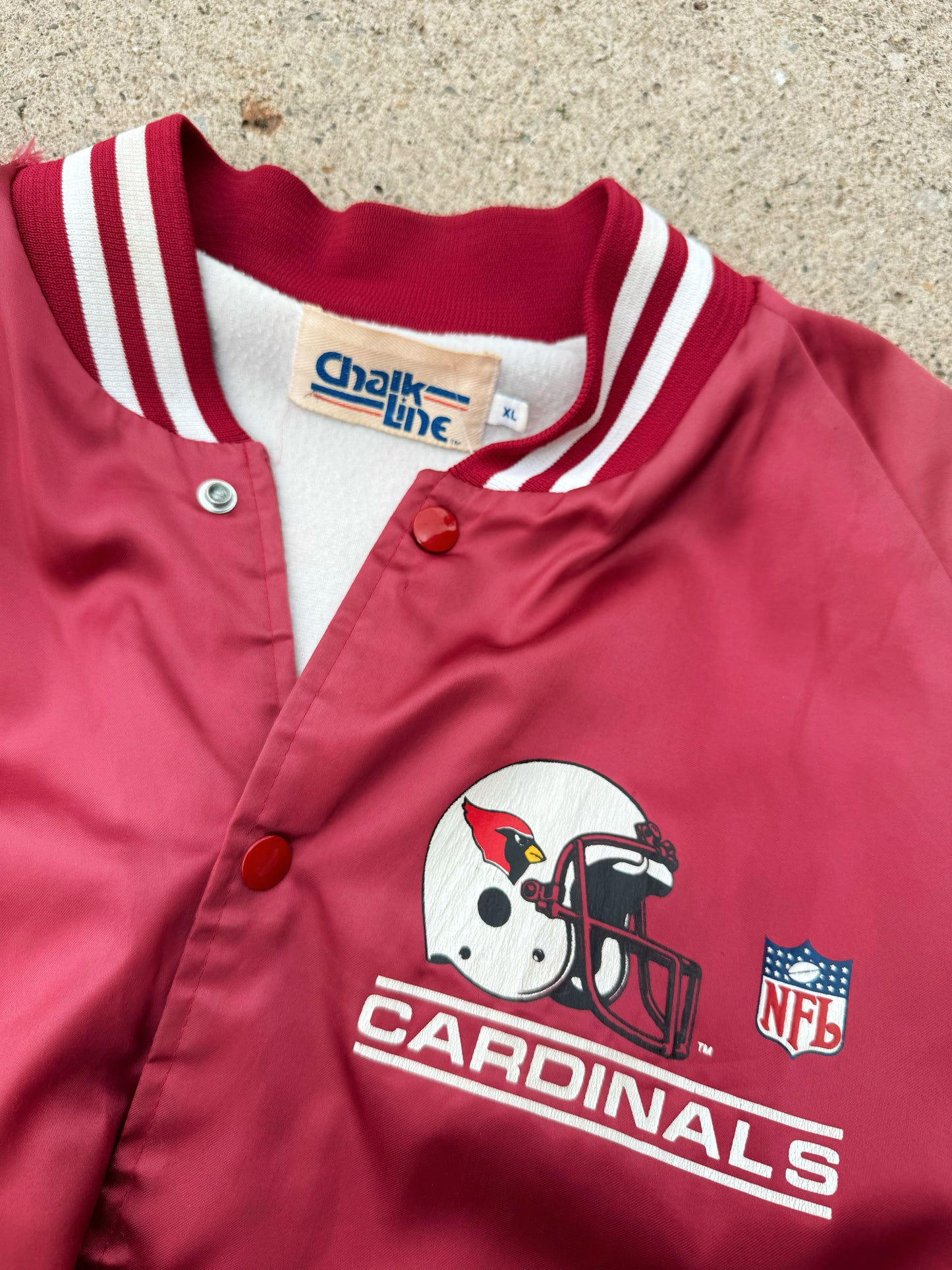 Vintage 1980s NFL Phoenix Cardinals Satin Bomber Jacket