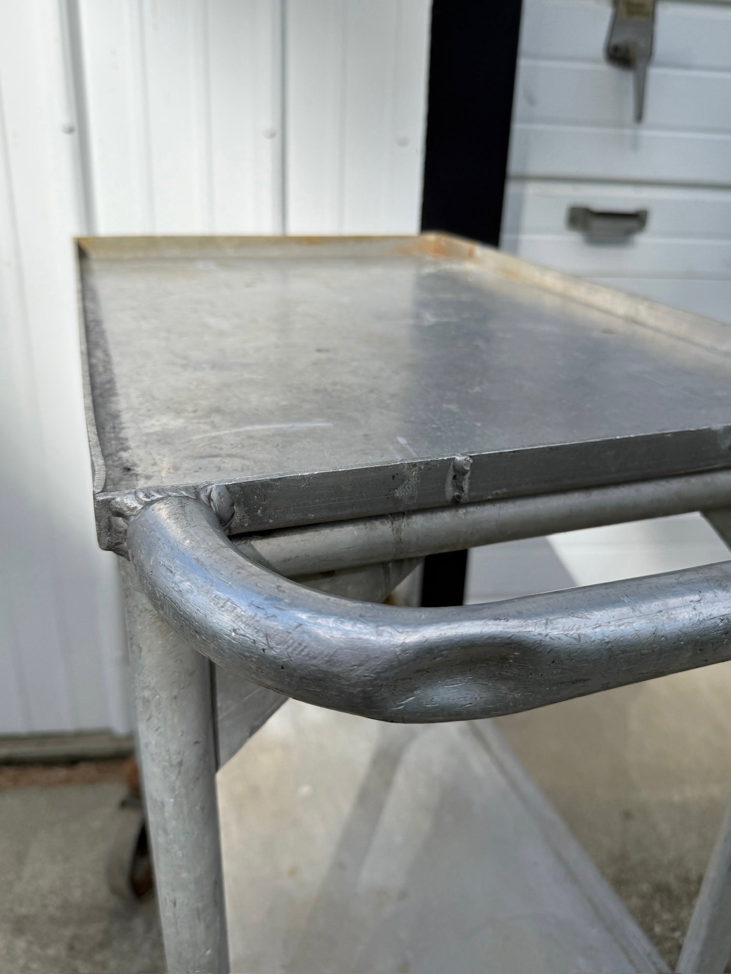 Vintage 1970s Steel Rolling Wet Bar Cart
