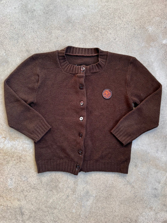 Vintage Girl Scouts Brownie Patch Cardigan | Youth M/L