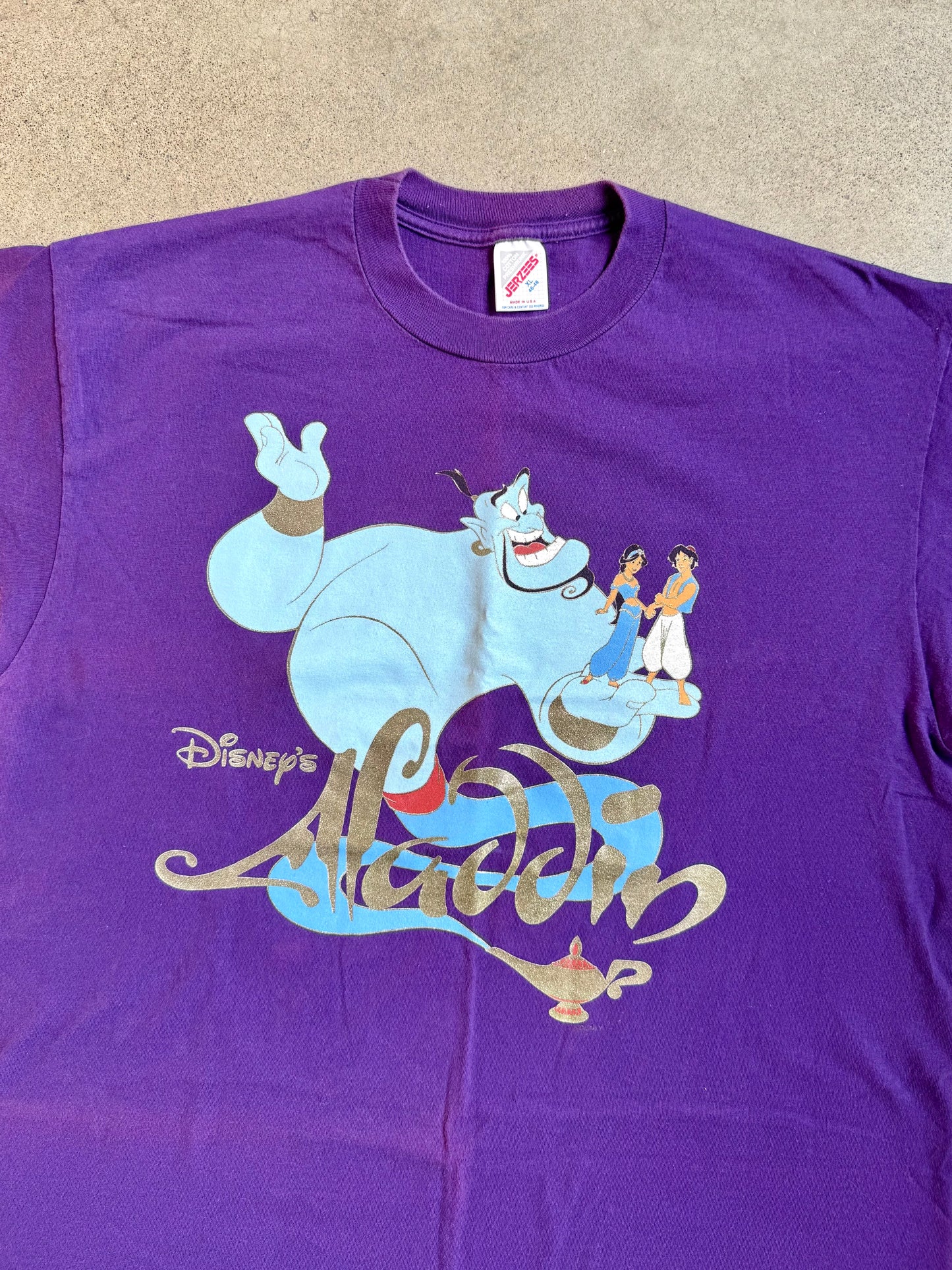 Vintage 1990s Original Disney Aladdin Movie Graphic Tee | XL