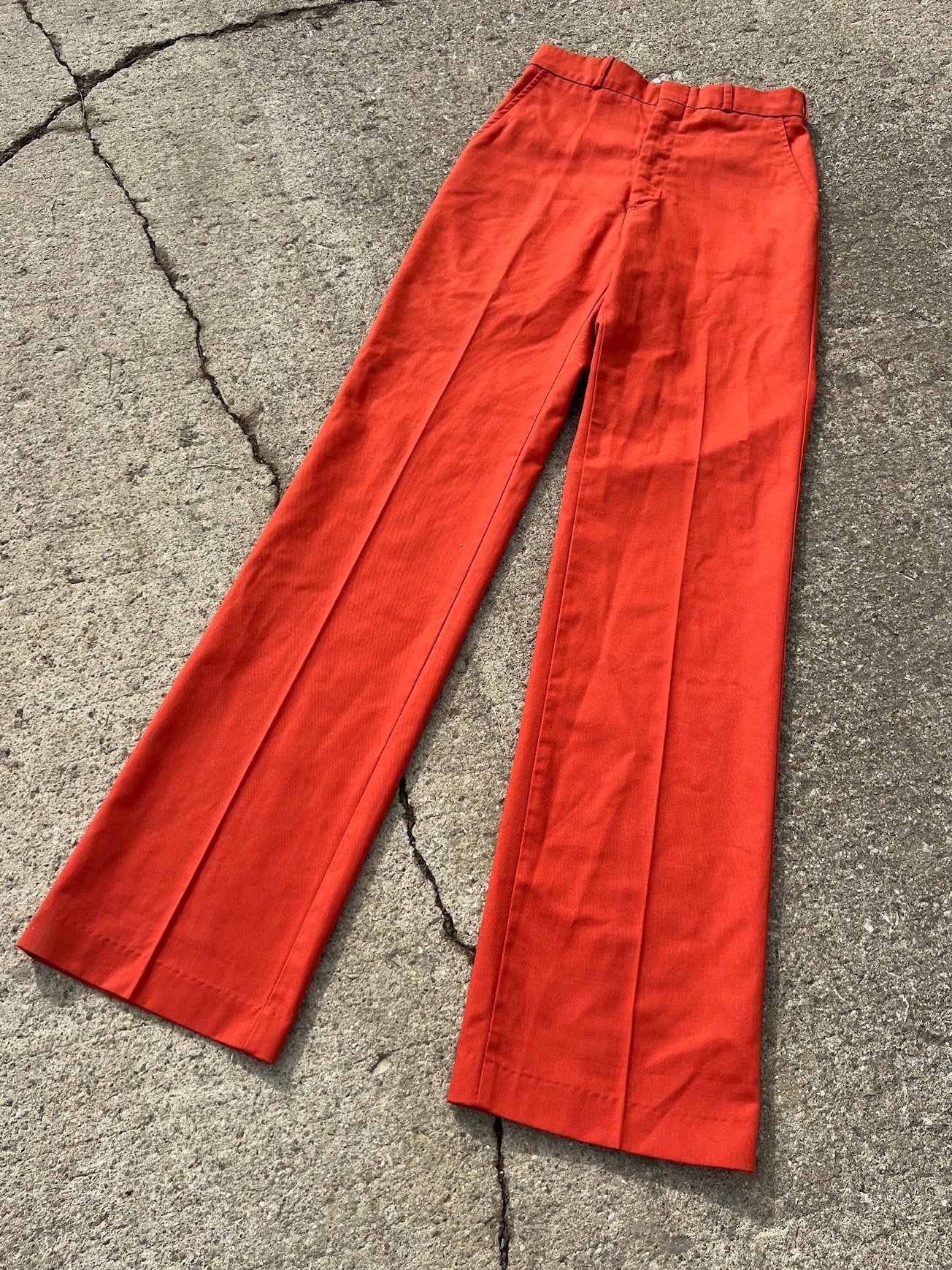 Vintage 1970s Gap Orange Trousers | Waist 25”