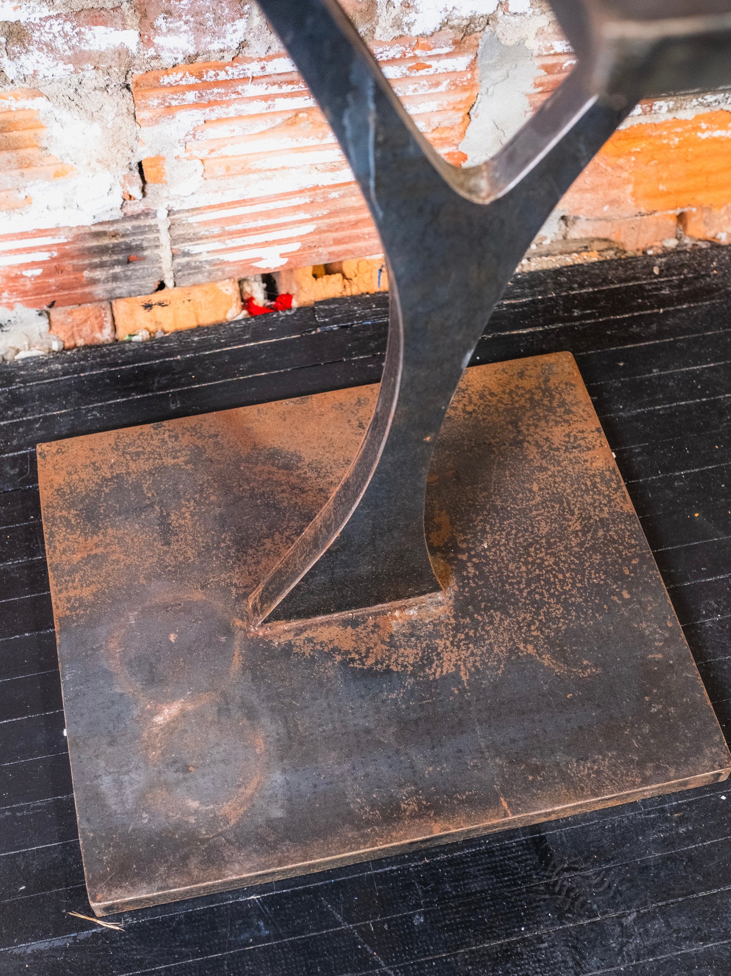 Vintage Steel Two-Tier Plant Stand