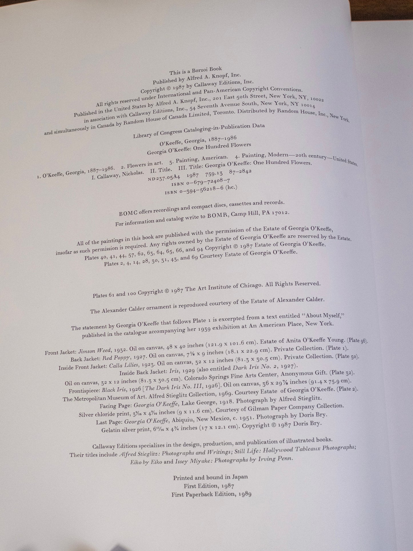 Georgia O'Keeffe: One Hundred Flowers Book
