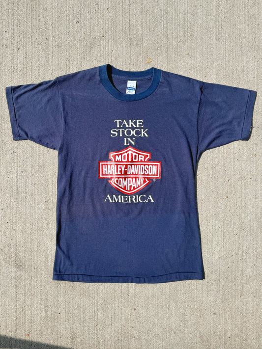 Vintage Harley Davidson “Take Stock In America” 1986 Public Offering Tee