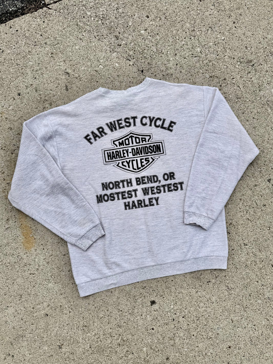 Vintage 1997 Harley Davidson North Bend Oregon Crewneck | Large