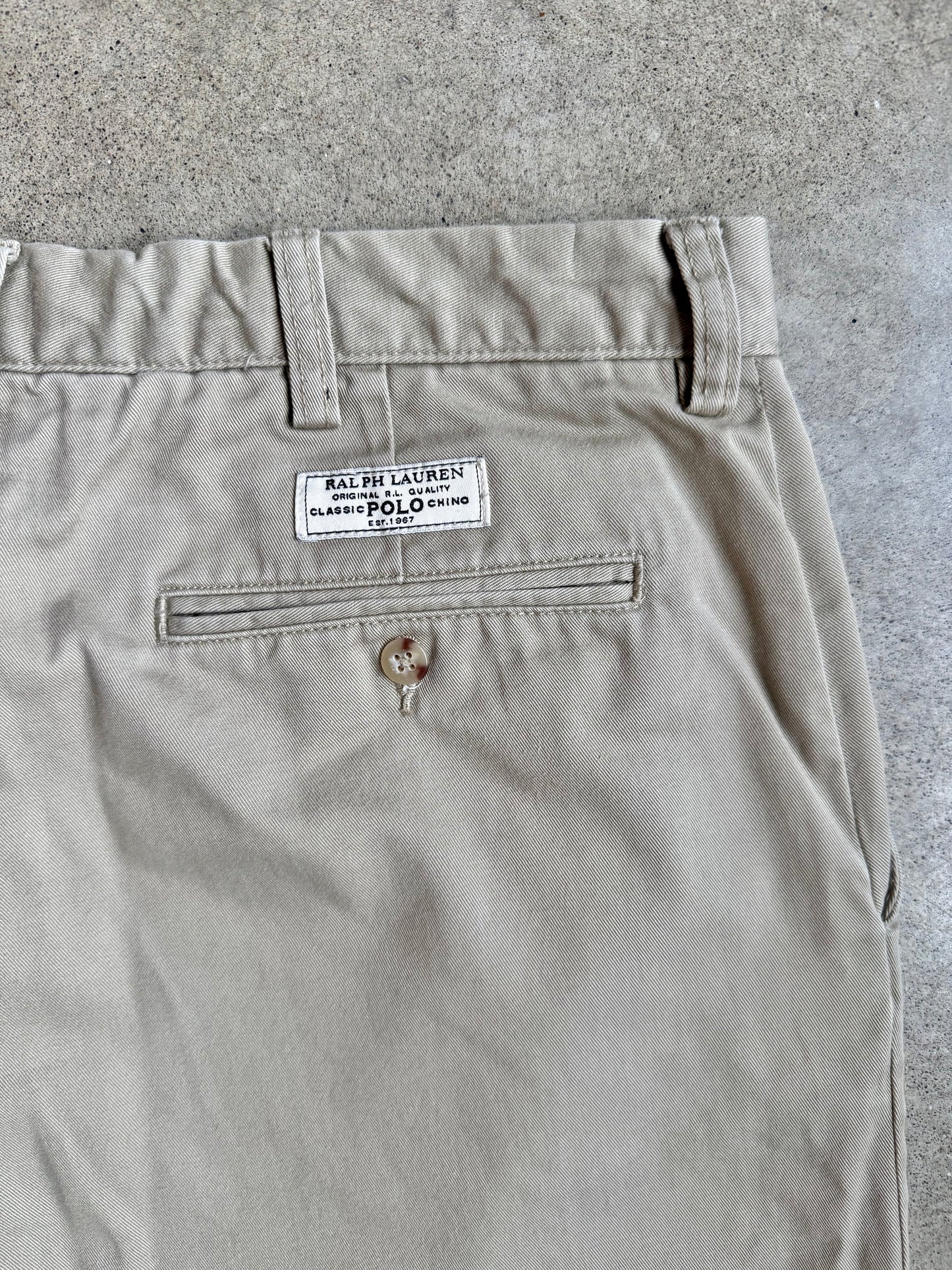 Vintage 1990s Polo Ralph Lauren “Prospect Pant” Khaki Chino Trousers | 34x30