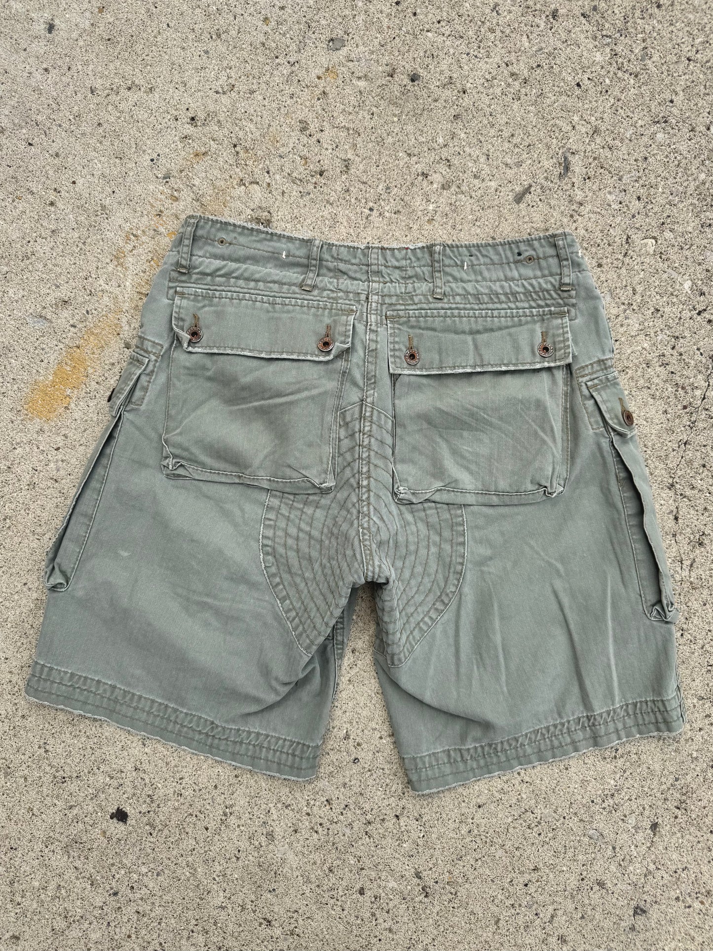 Vintage 1990s Polo Ralph Lauren Cotton Cargo Utility Shorts | Waist 33”