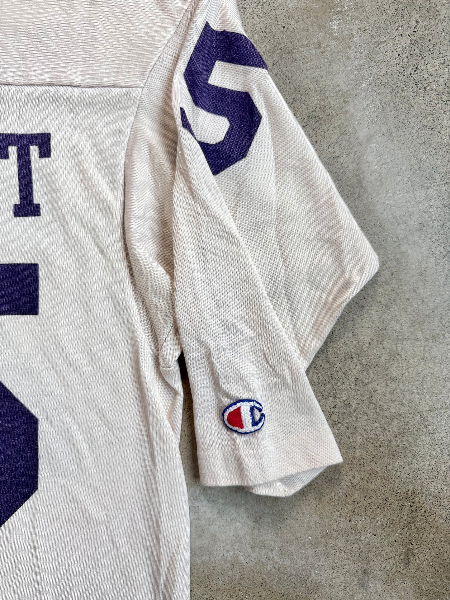 Vintage 1970s Champion Amherst College Football Tee | Medium