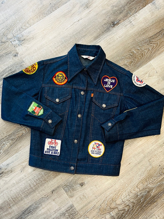 Vintage 1970s Levi’s Orange Tab Patched Denim Jacket | Medium