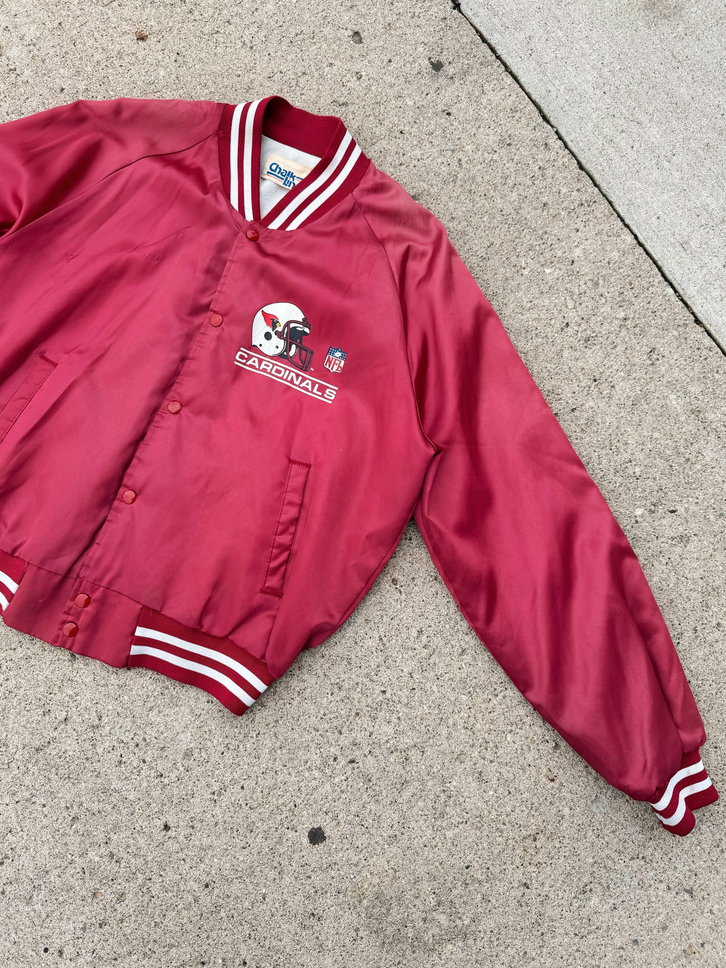 Vintage 1980s NFL Phoenix Cardinals Satin Bomber Jacket