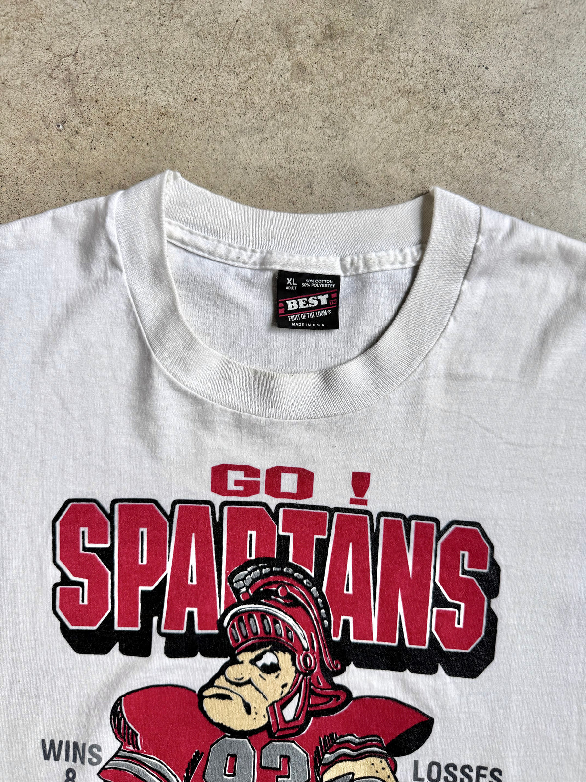 Vintage 1990s Westerville Football “Go Spartans” Graphic Tee | XL