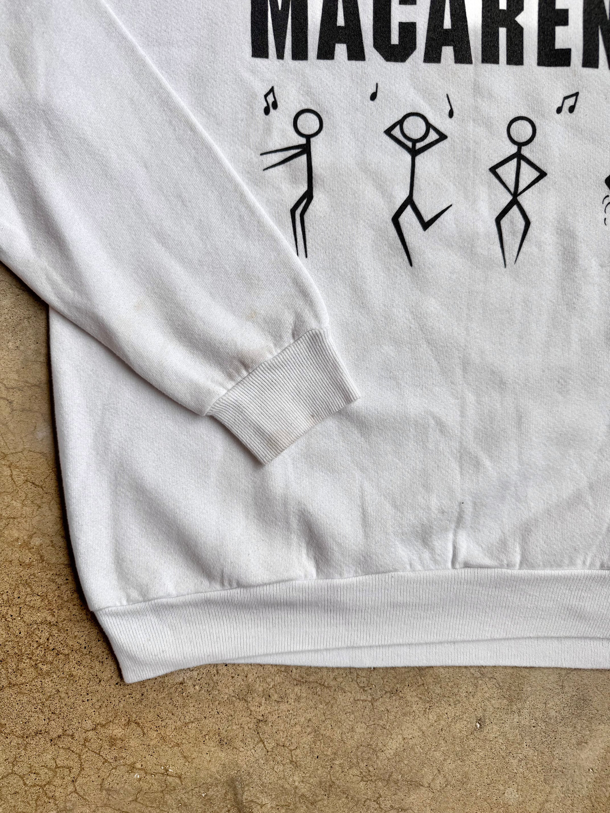 Vintage 1990s Lee White “Do The Macarena” Crewneck Sweatshirt | XL