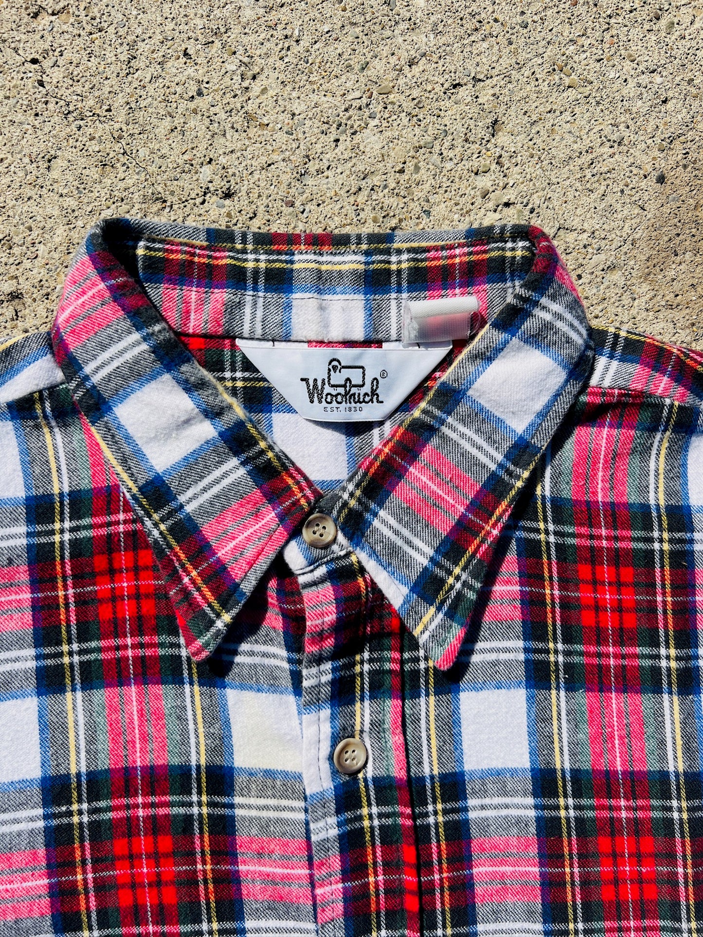 Vintage 1980s Woolrich Red Plaid Flannel Shirt | XL