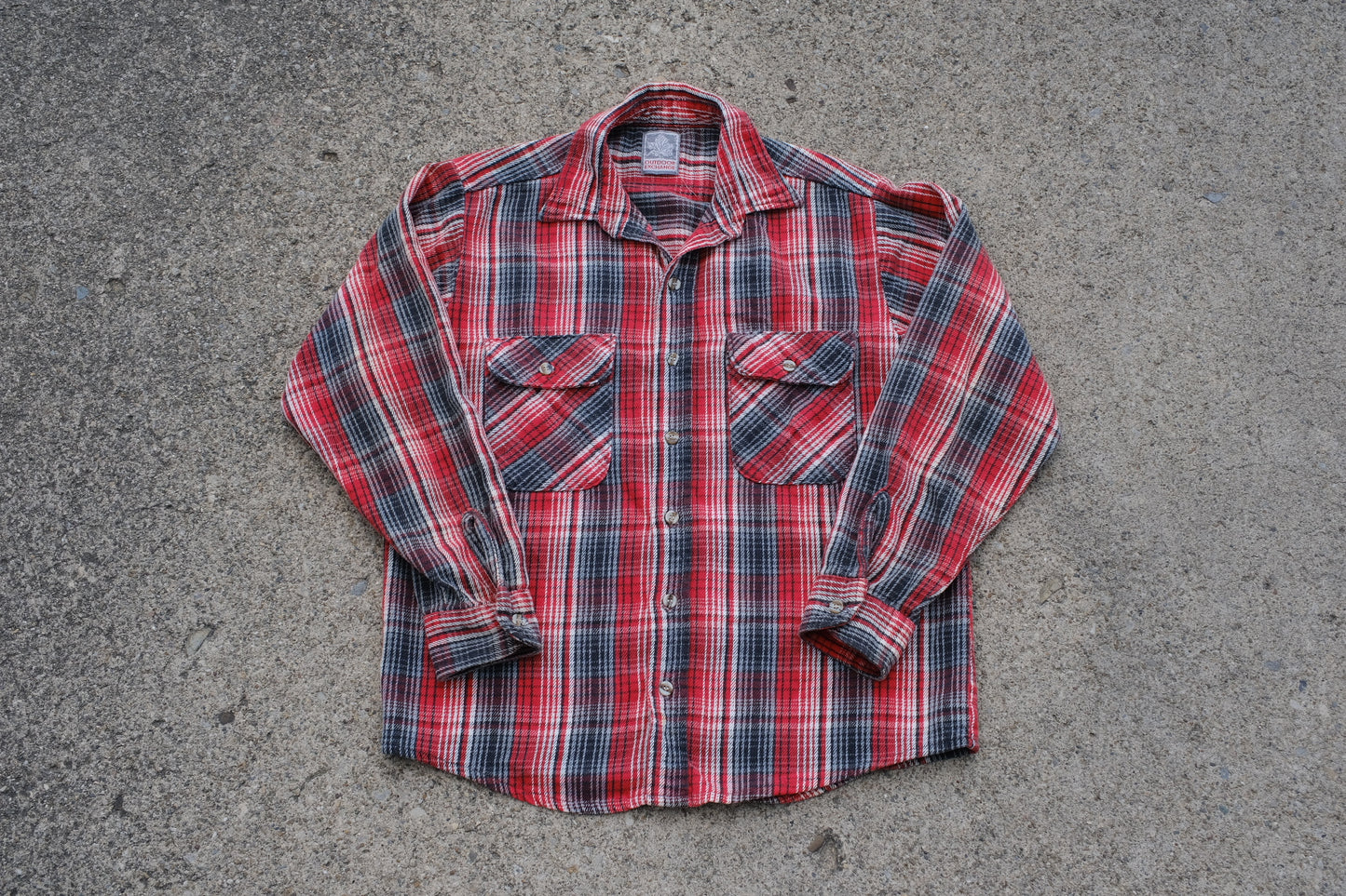 Vintage Outdoor Exchange Red Plaid Flannel