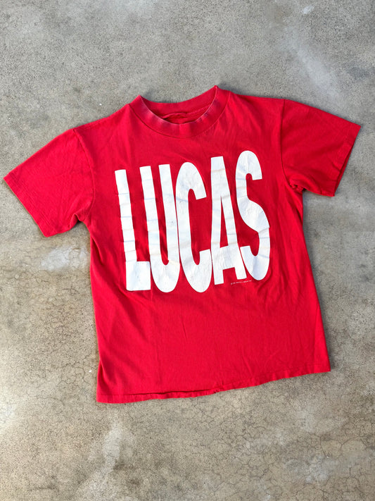 Vintage 1986 Lucas Movie Red Graphic Tee | Medium