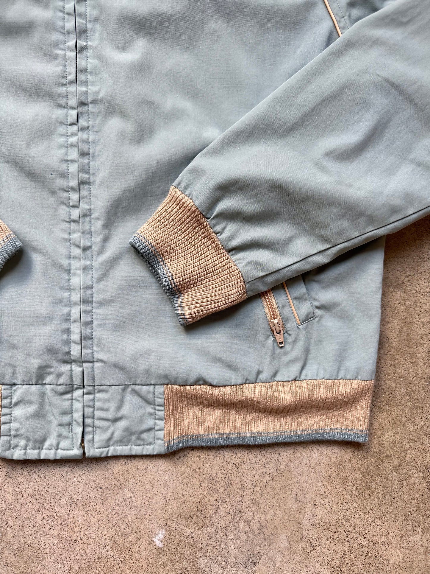 Vintage 1970s/80s JCPenney Active Reversible Zip-Up Windbreaker Jacket | Large