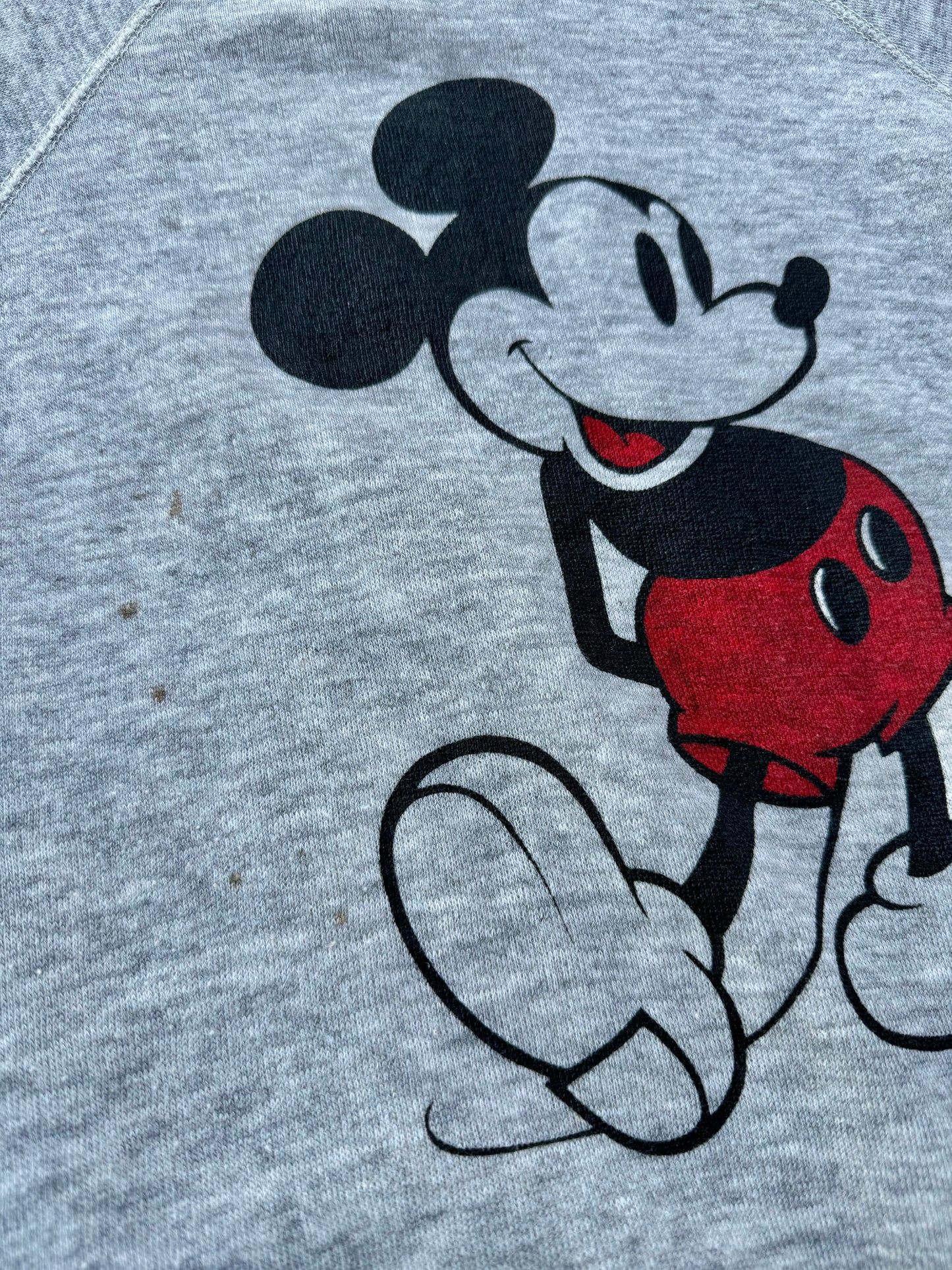 Vintage 1980s Mickey Mouse Raglan Sweatshirt | Large