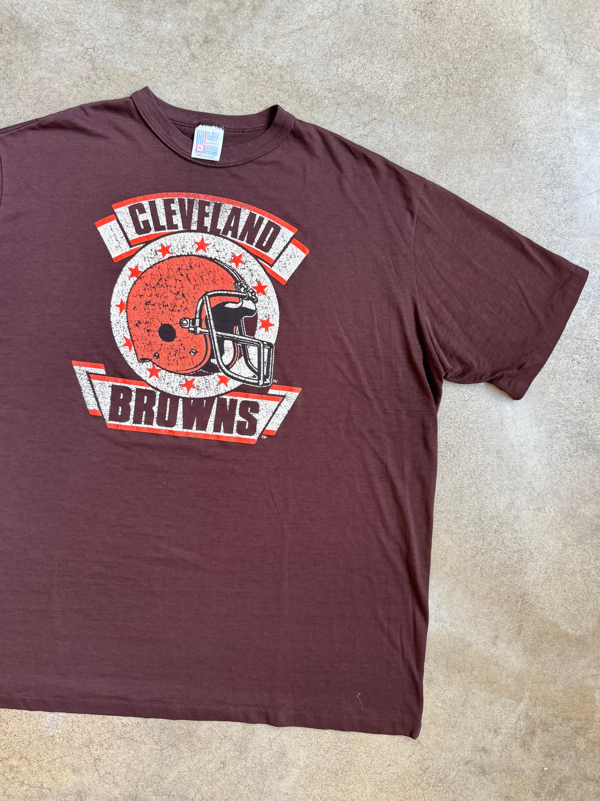 Vintage 1980s Garan Inc. Cleveland Browns Football Graphic Tee | 3XL