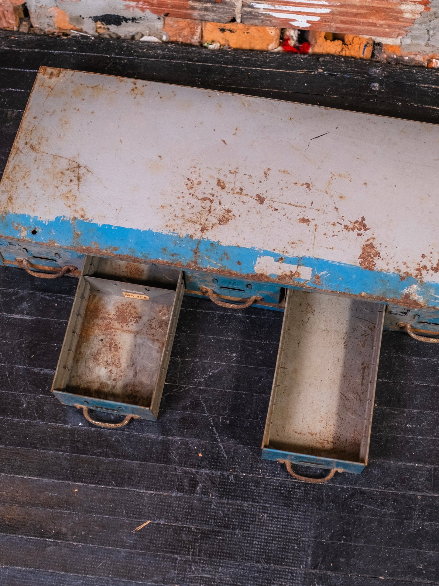 Vintage Steel Industrial Desk Top Filer