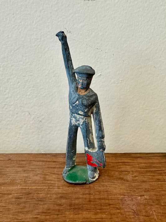 Vintage WWII Era Navy Manoil Metal Toy Soldier
