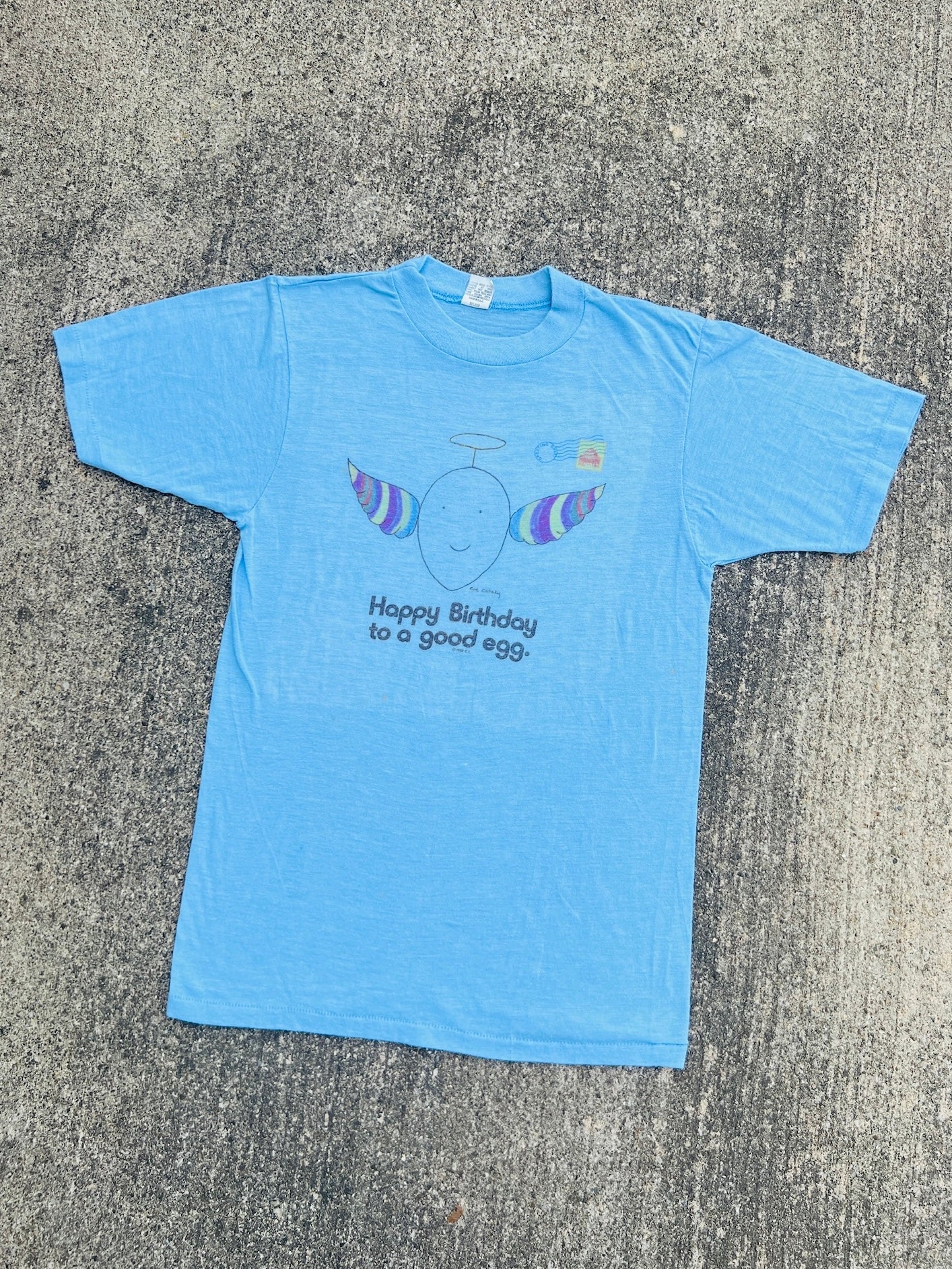 Vintage 1970s/80s “Happy Birthday To A Good Egg” Graphic Tee