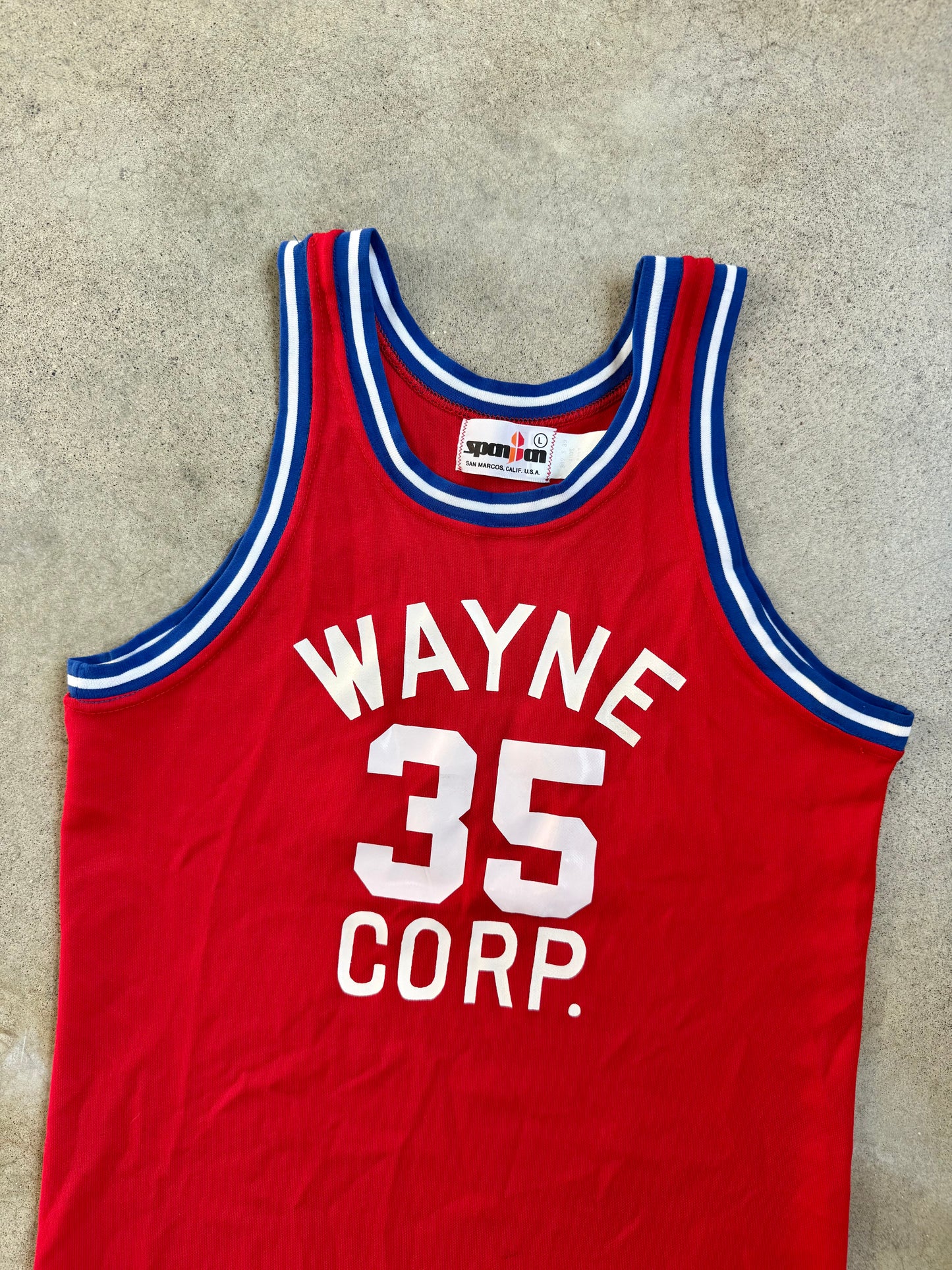 Vintage 1980s Wayne Corp. #35 Basketball Jersey | Large