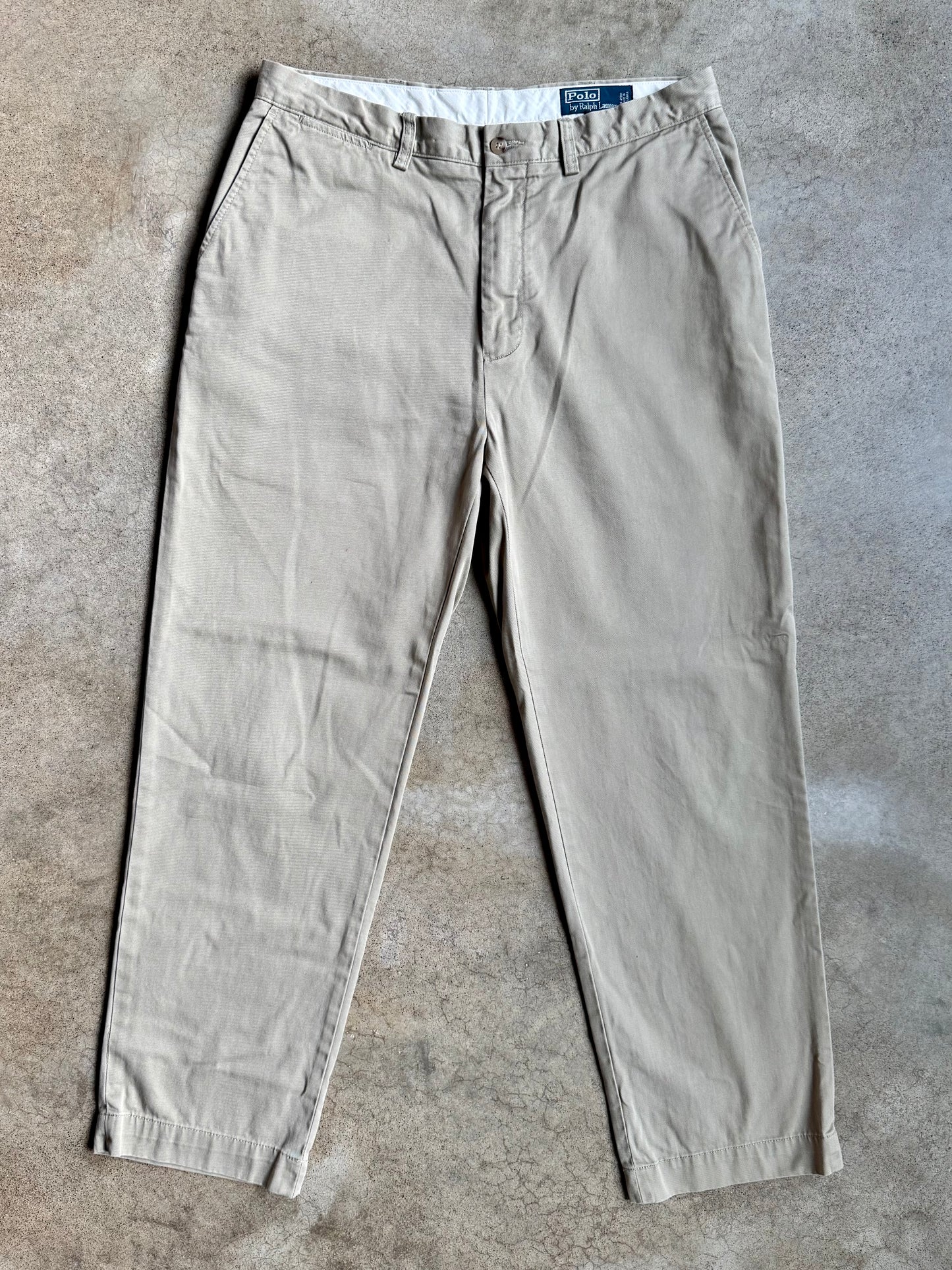 Vintage 1990s Polo Ralph Lauren “Prospect Pant” Khaki Chino Trousers | 34x30