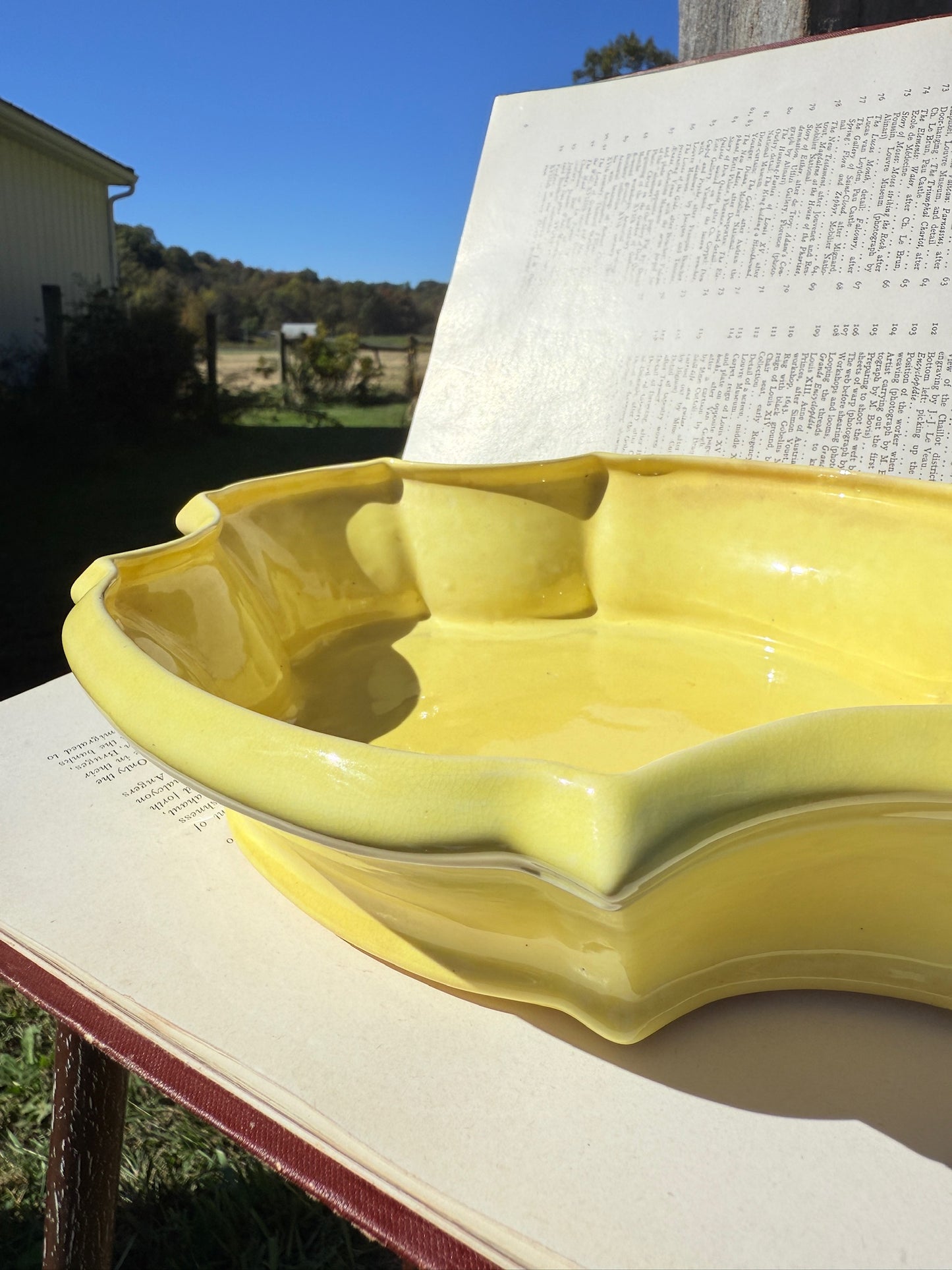 Vintage 1920s Cowan Pottery Yellow Ambassador Bowl