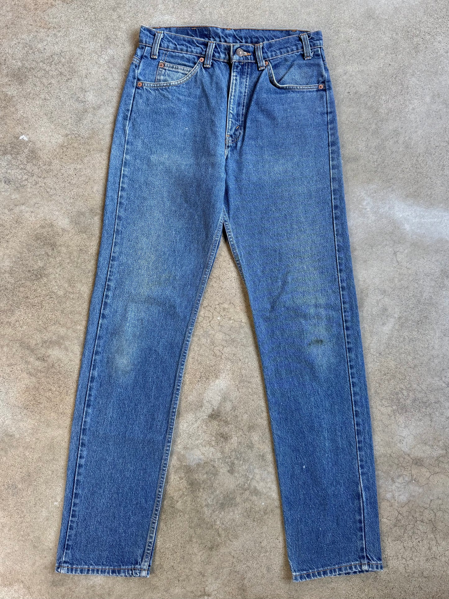 Vintage 1970s Levi's Orange Tab 505 Regular Fit Medium Wash Jeans | 32x34