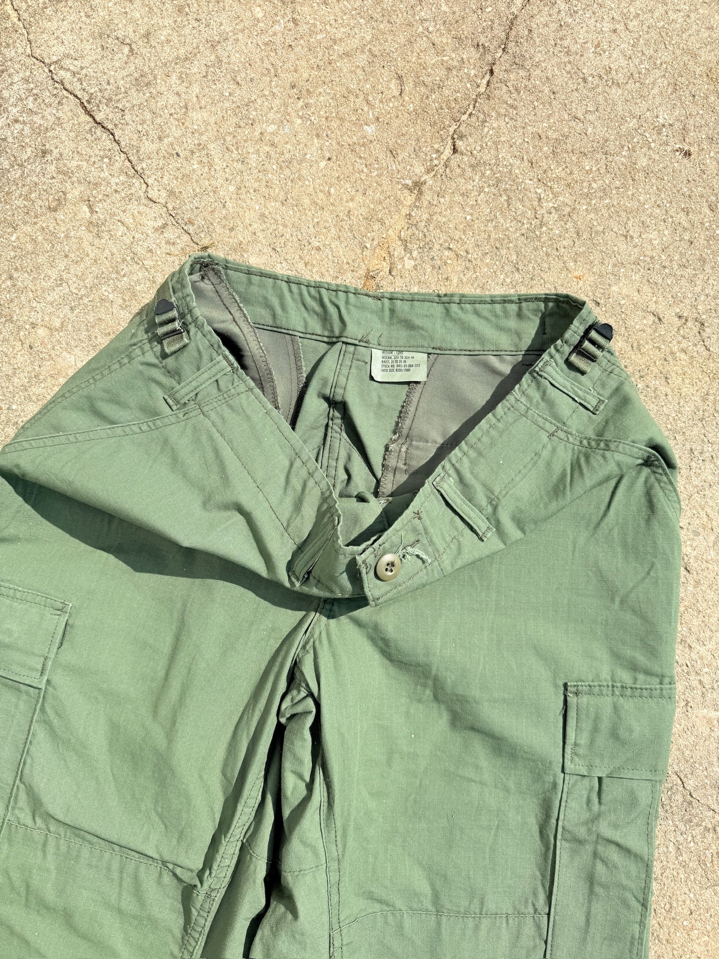 Vintage Military Issue BDU Adjustable Green Pants | 31"-35"