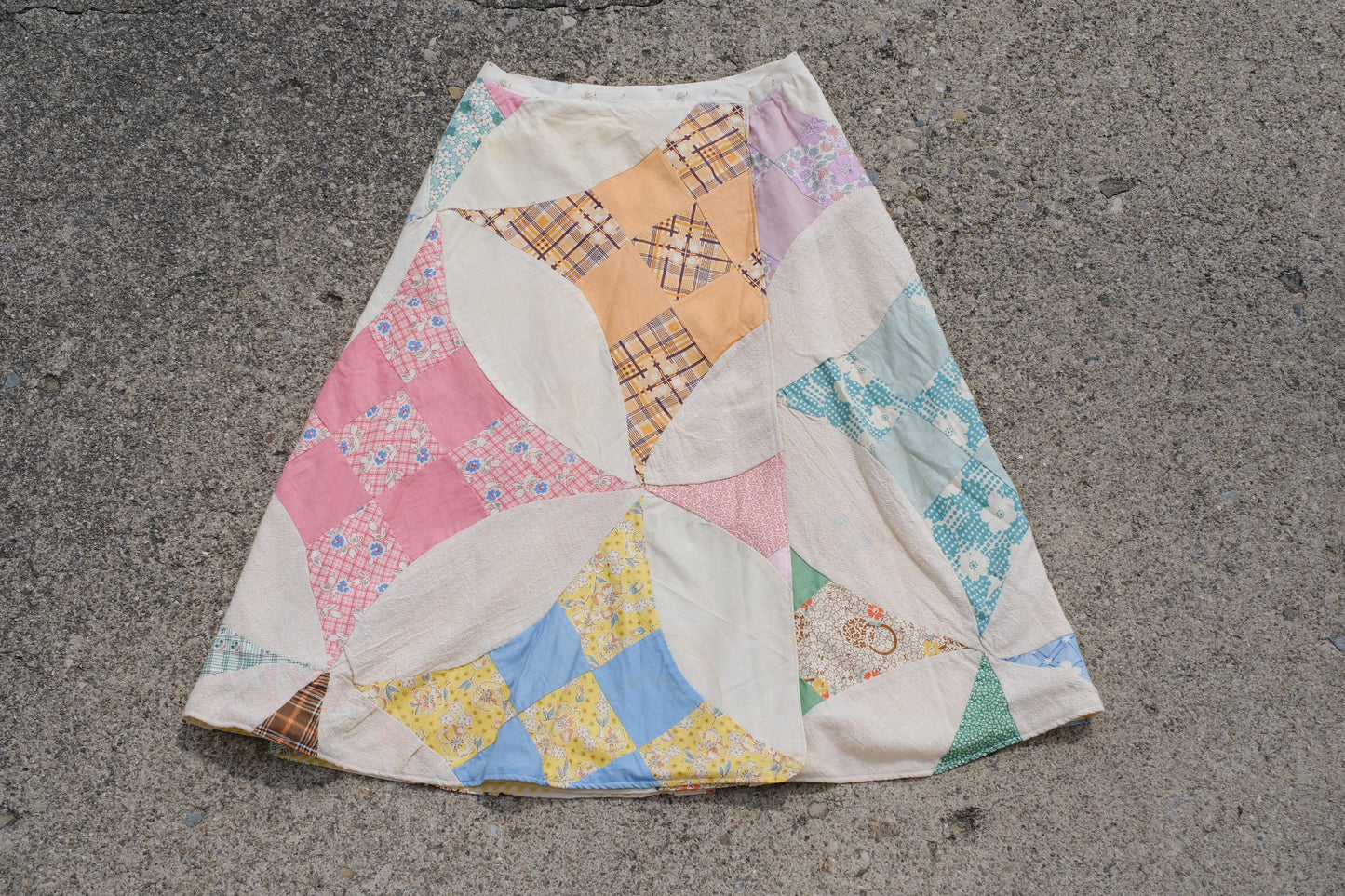 Vintage Handmade Qulited Wrap Skirt