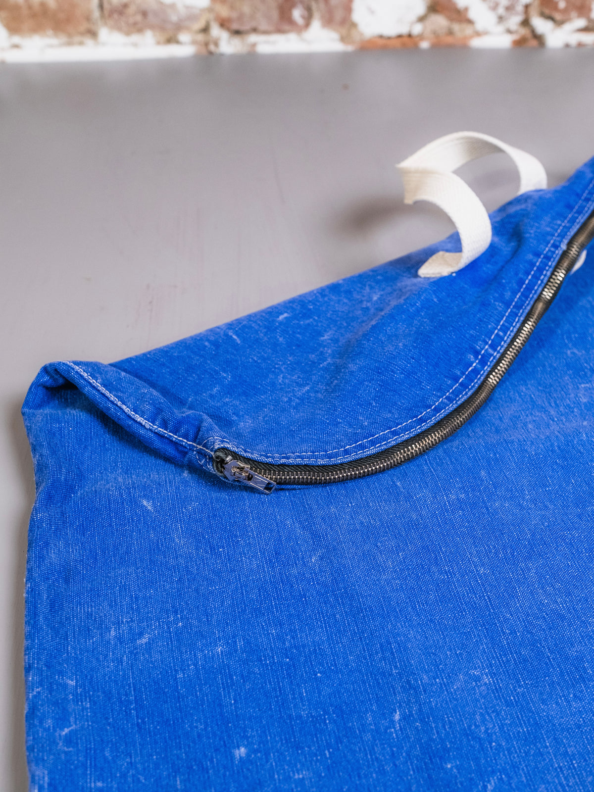 Vintage 1970s Handmade Blue Denim Oversized Tote Bag