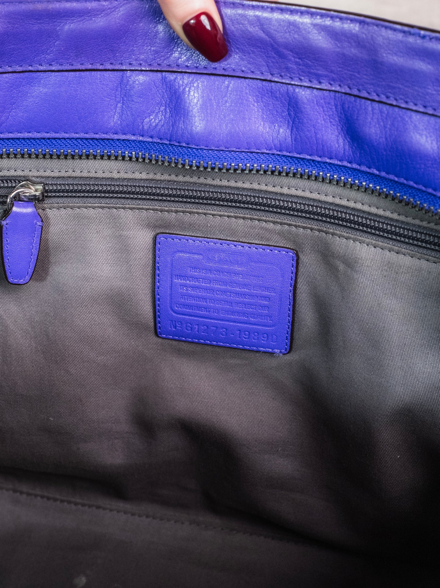 Coach Purple Leather Legacy Candace Carryall Bag