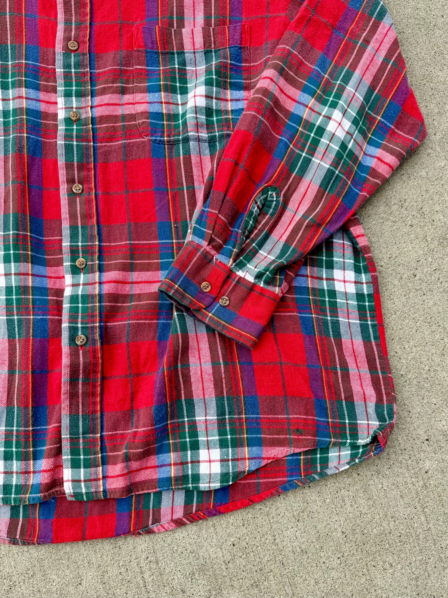 Vintage Coventry Square Red Plaid Flannel Shirt | XXL