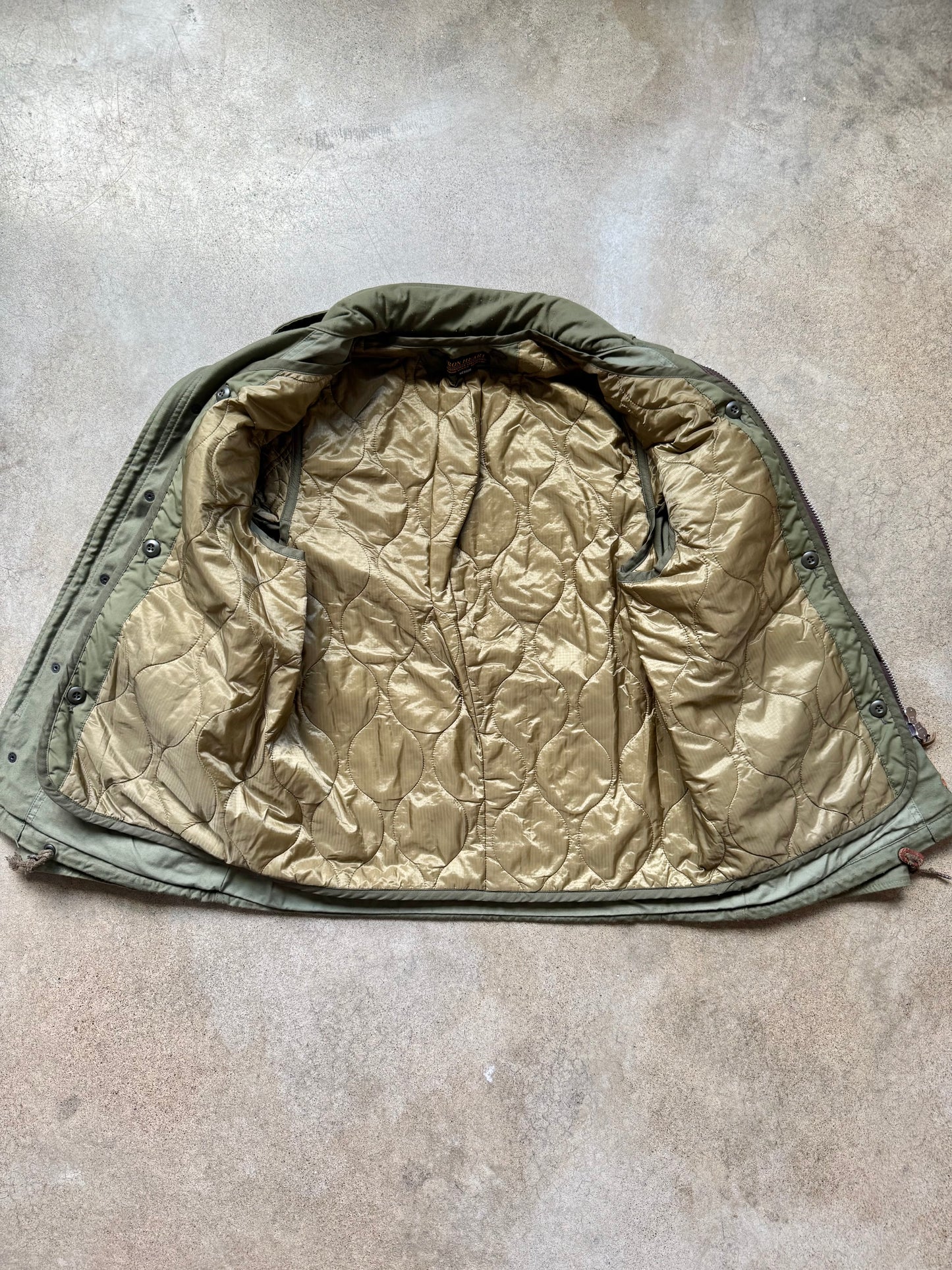 Iron Heart Military-Style Cotton Sateen M-65 Field Jacket w/ Quilted Liner | Medium