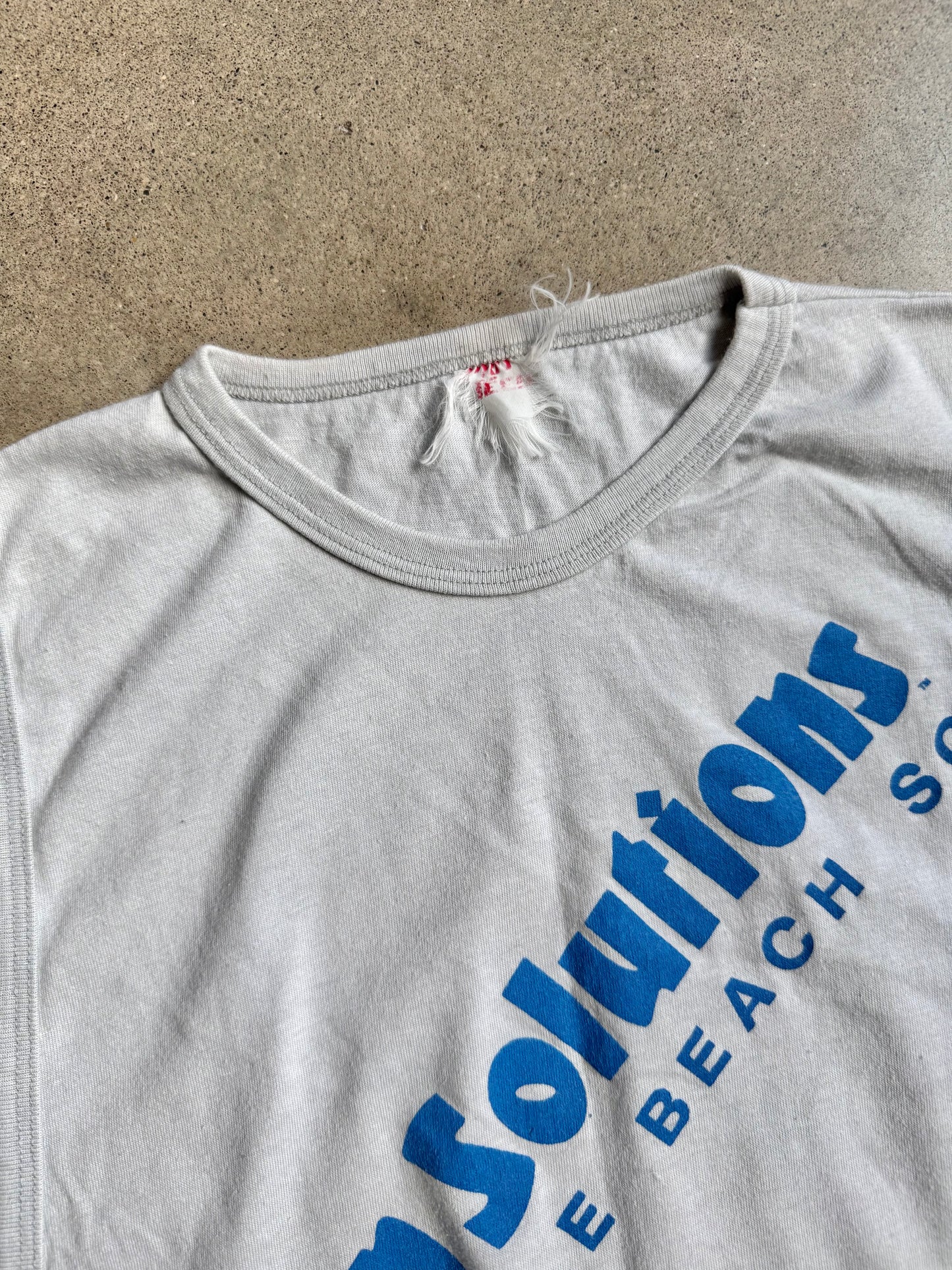Vintage 1980s Sun Solutions Tanning Open-Side Muscle Tank | Medium