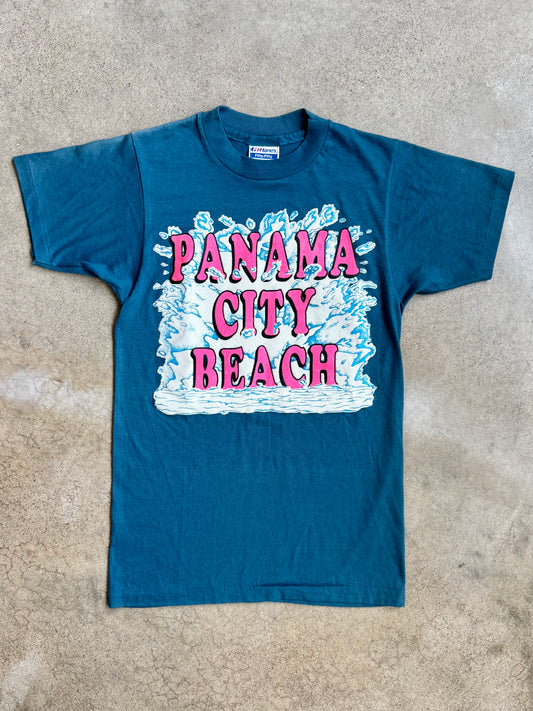 Vintage 1980s Panama City Beach Graphic Tee | Small