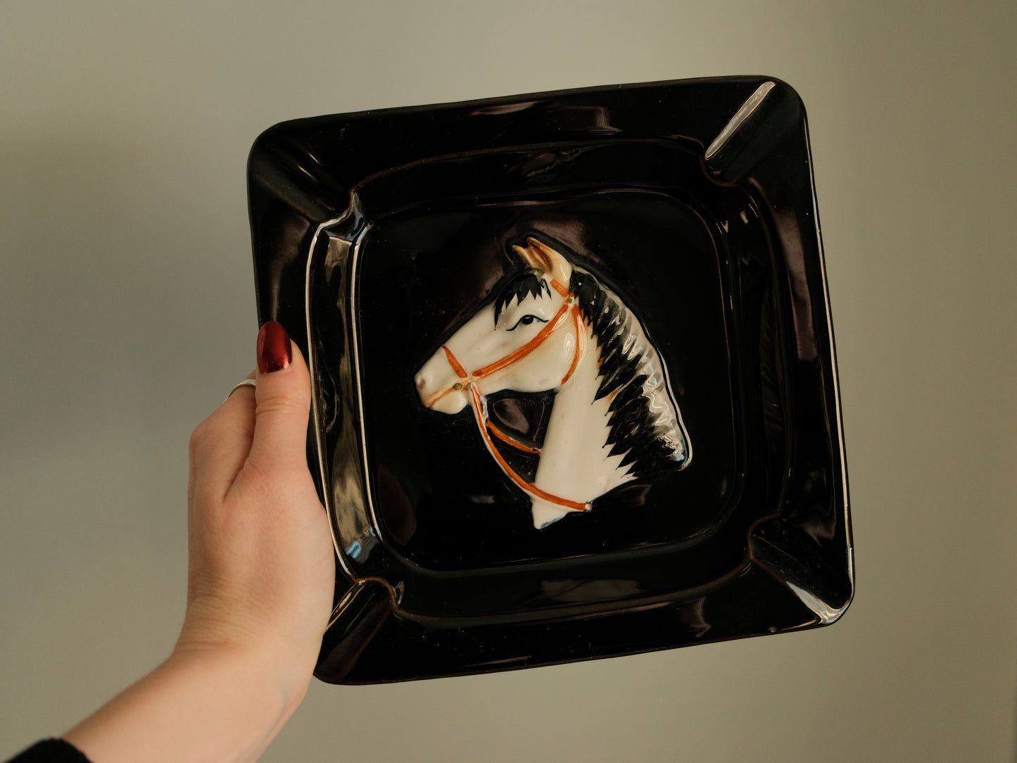 Vintage Ceramic Horse Ashtray