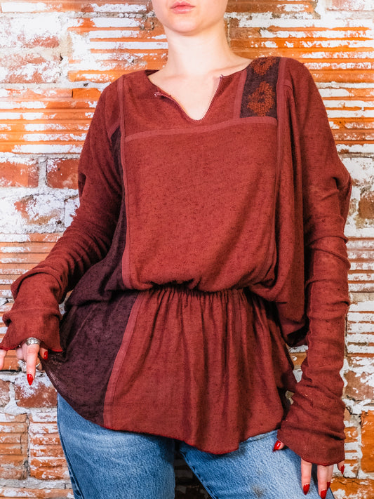 Vintage 1980s John Ashpool Italian Silk-Blend Knit Dolman Sweater | Large