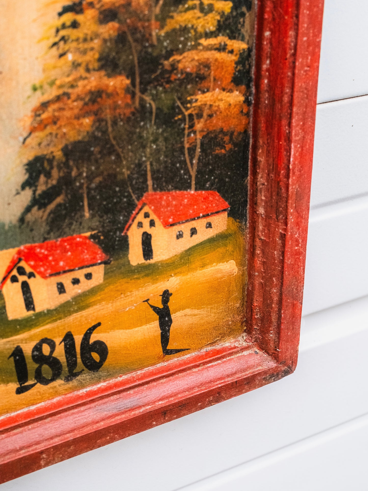 Vintage 1950s Geo Blunts Balloon Flight Rustic Wood Sign