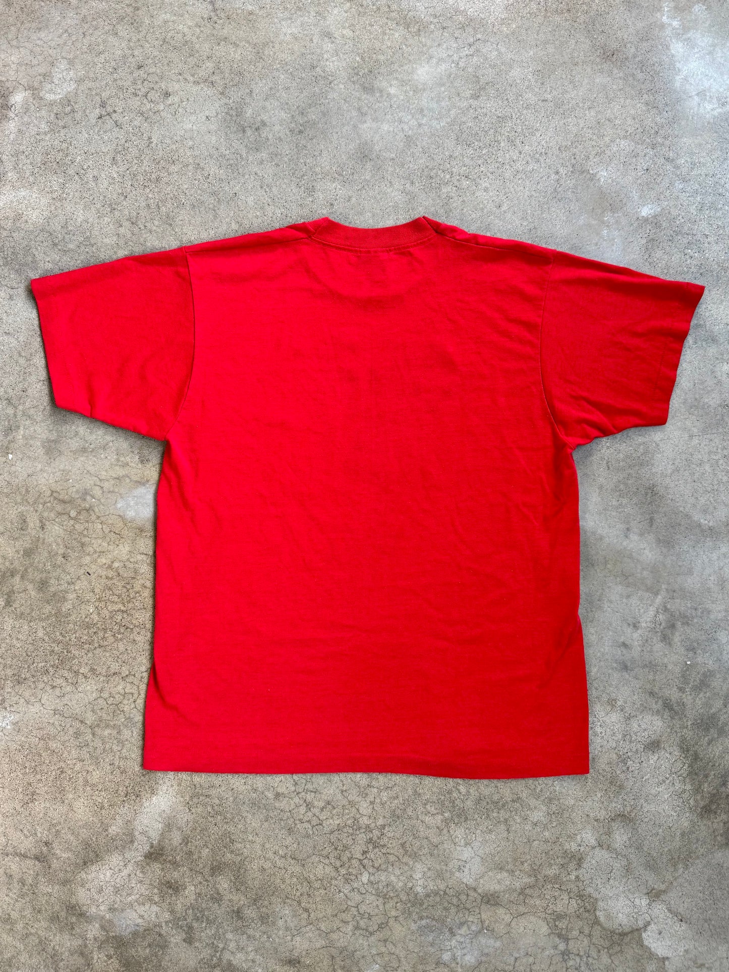Vintage 1980s Screen Stars Red Ohio State Graphic Tee | XL