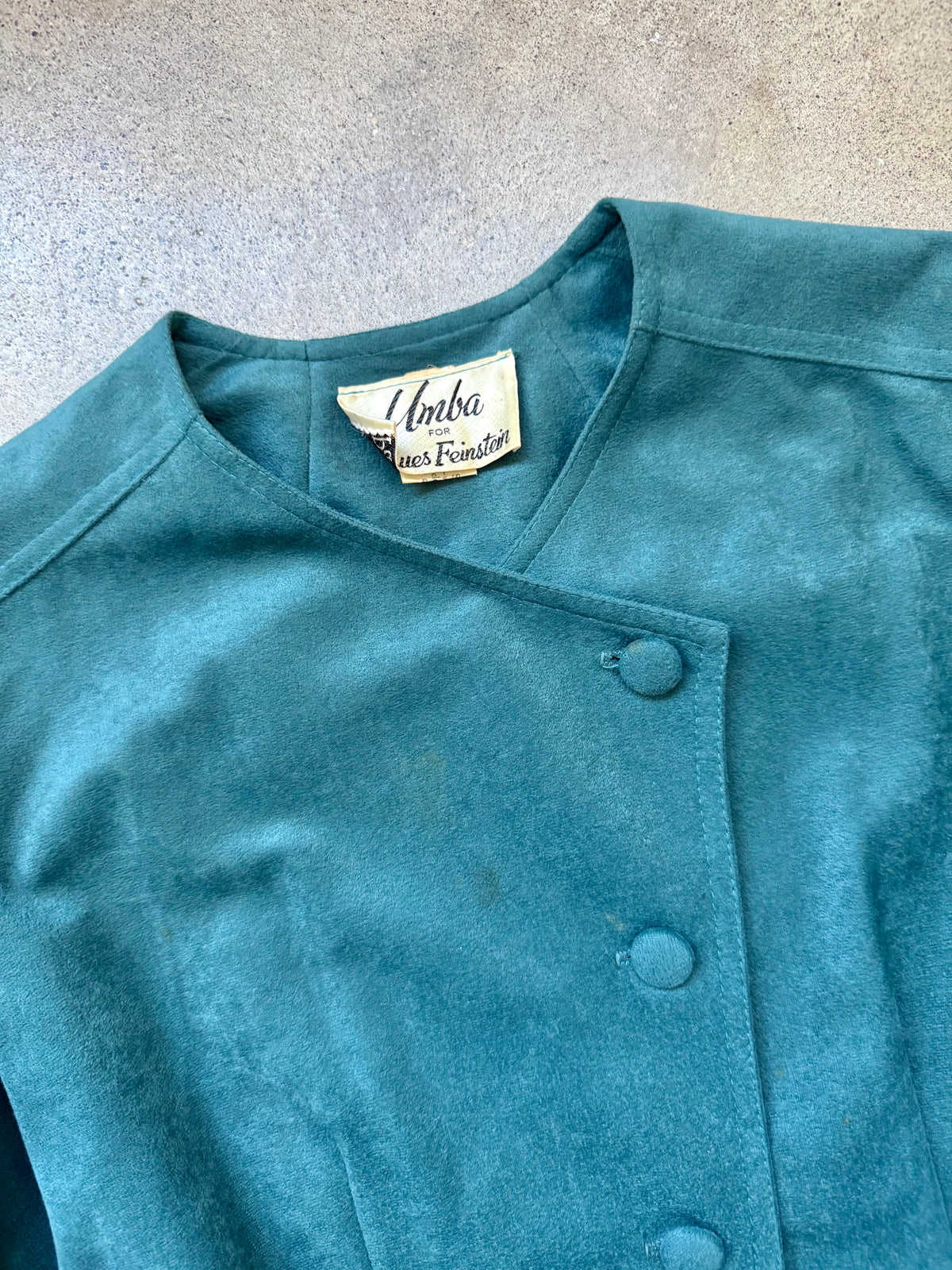 Vintage 1970s Umba for Parnes Feinstein Faux “Ballet Suede” Belted Duster Jacket | Medium